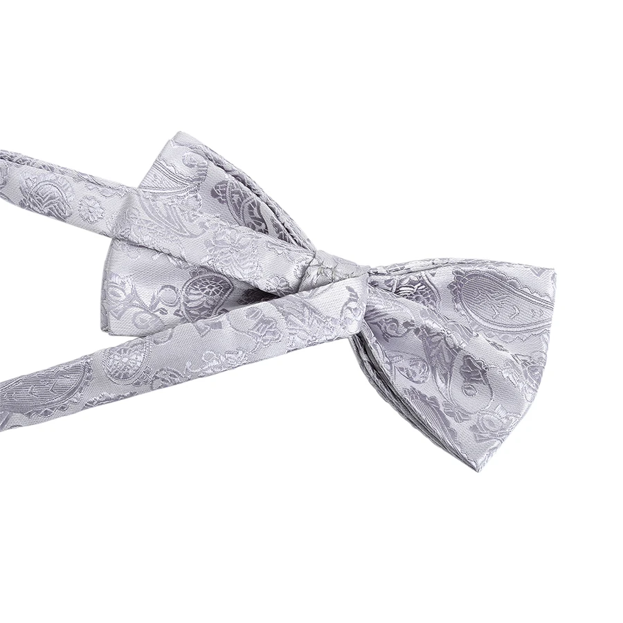 Набор галстуков мужская одежда аксессуары галстуки-бабочки карманный квадратный Mariage сплошной цвет Серебряный шелковый платок с изображением бабочек галстук-бабочка для мужчин
