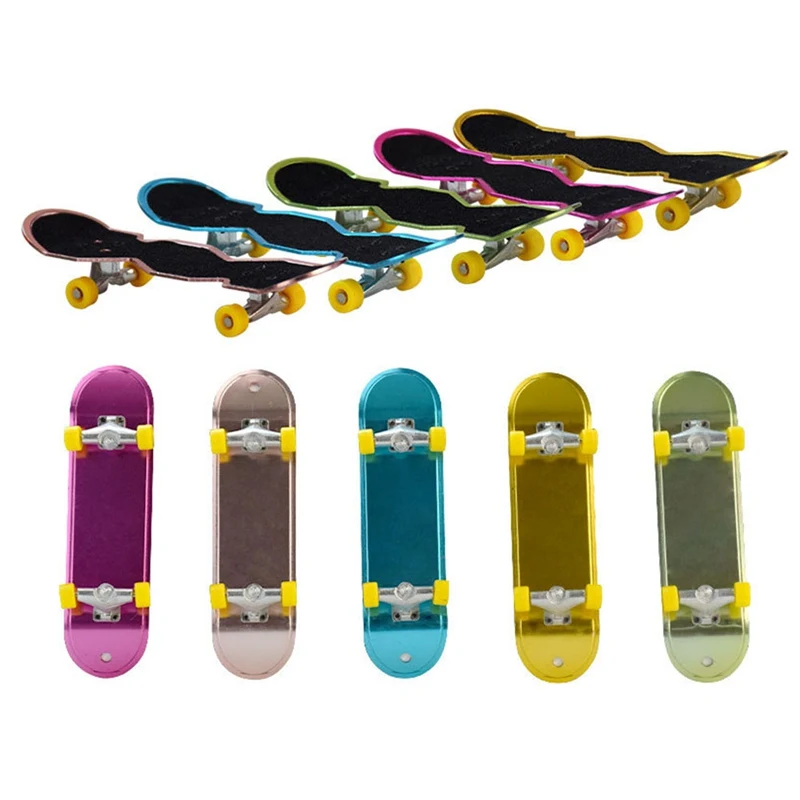 1 Mini Fingerboard Professional Finger SkateBoard Alloy Fingerboars With Bearings Wheel Tape Set Finger Skateboards Color Random