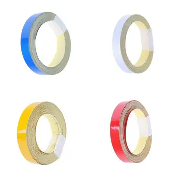 

2PC 500cm Bicycle Reflective Stickers Tape Motor Car Self Adhesive Body Wheel Safe Accessories Reflecting Decal Tape Car Styling
