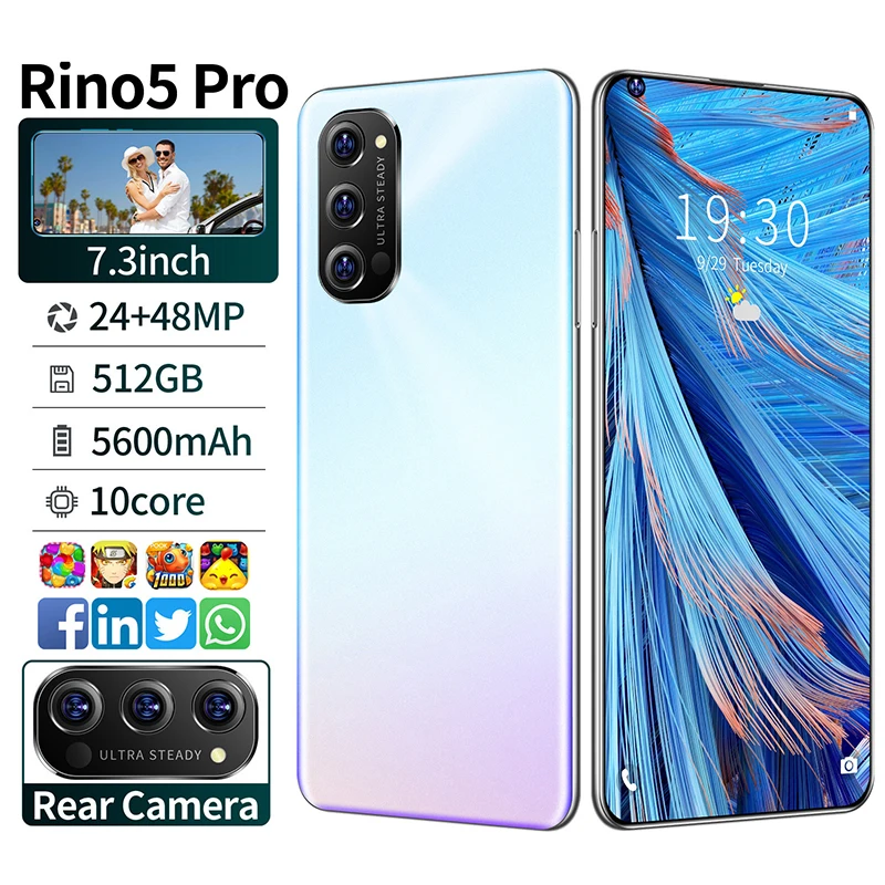 Global Rino 5 Pro 7.3 Inch Smartphone FullScreen