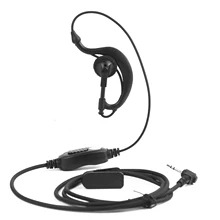 

1 Pin 2.5mm Walkie Talkie Earpiece Headset with Mic PTT G Shape Radio Earphone for Motorola Cobra Talkabout MH230 MH230TPR MR350