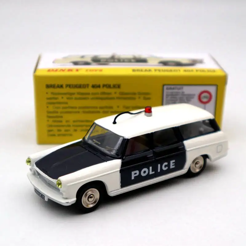 Atlas 1:43 Dinky игрушки 1429 BREAK PEUGEOT 404 полиция миниатюры литые модели Коллекция