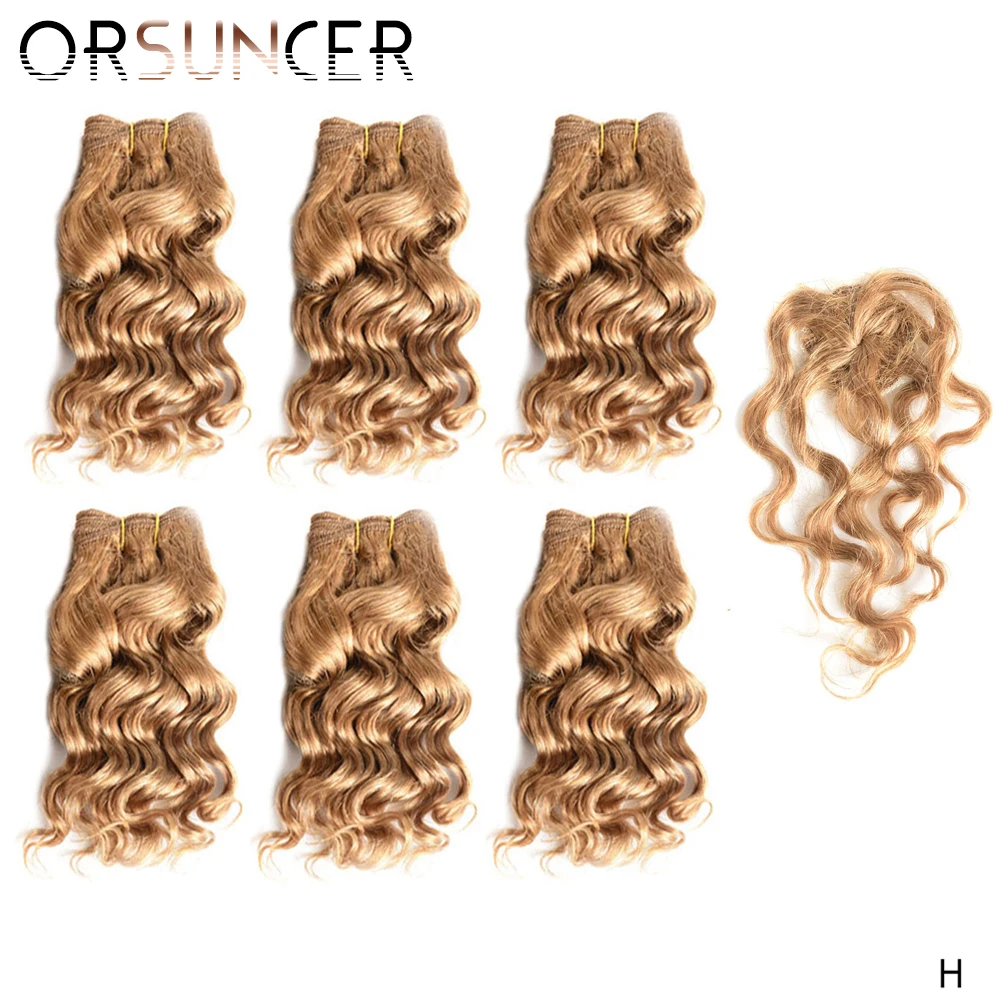 Kupit Chelovecheskij Volos Tket Orsuncer Brazilian Honey Blonde Curly Human Hair Bundles With Closure Dhl Free Shipping 8 Remy Human Hair High Ratio For Women