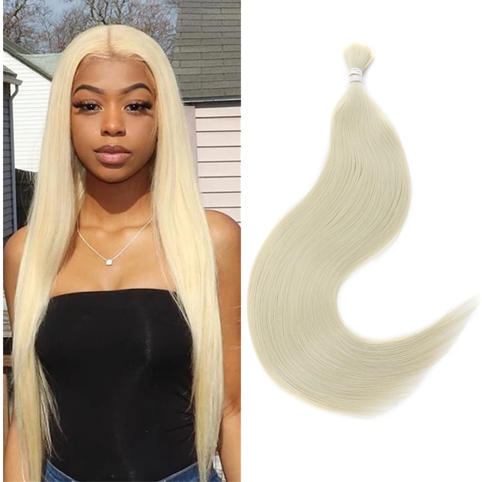 Long Straight Synthetic Hair Bundles 70cm Hair Bulk 100g/Pack Crochet