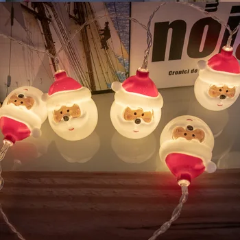 

Fashion cute LED string fairy lights snowman Santa Claus party lanterns Christmas party hanging decorative lights waterproof