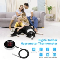 Tuya Smart WIFI Hygrometer Thermometer With External Temperature Humidity Detector,USB Charge or Rechargable Battery - Image 2