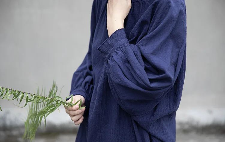 New Cotton Linen Solid Color O-neck All-match Women T-shirt Autumn Retro Comfortable Long Sleeve Pullover T-shirts