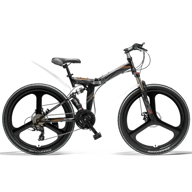 K660 26 Inch Folding Bicycle, 21 Speed Mountain Bike, Front & Rear Disc Brake, Integrated Wheel, Full Suspension K660 26 Inch Folding Bicycle, 21 Speed Mountain Bike, Front & Rear Disc Brake, Integrated Wheel, Full Suspension
