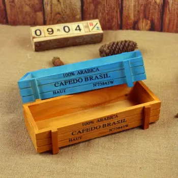 

Flower Pots and Planters Retro Vintage Wooden Succulent Wooden Box Ornaments For Household Rectangular Succulent Flower Pots