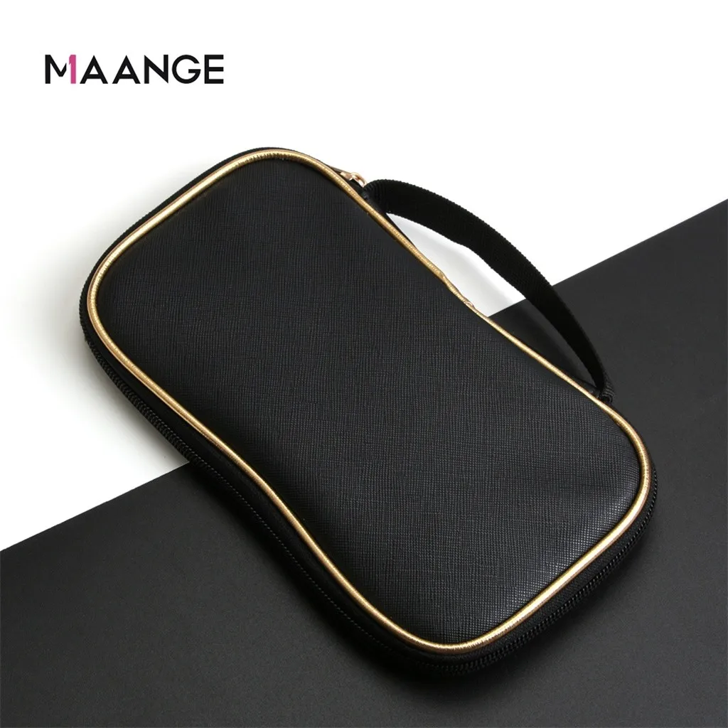 Portable Black High Quality Cosmetic Brush Storage Bag Makeup Bag Women Bags Waterproof Make Up Wash Toiletry Bag Aug