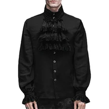 

SYUHGFA Mens Pirate Shirt Vampire Renaissance Victorian Steampunk Gothic Ruffled Medieval Shirt Retro Costume Clothing Chemise