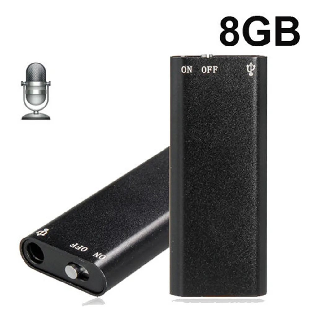 Алюминиевый сплав диктофон высокой четкости портативное устройство цифровой аудио запись Ручка наблюдения USB черный маленький скрытый
