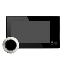 Caméra de sonnette C10, dispositif de sécurité domestique multifonctionnel, écran haute définition de 4.3 pouces, caméra de Surveillance oeil de chat