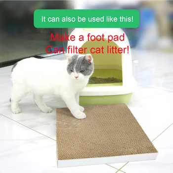 

Pet Bed Gift Toy Plate Cat Scratch Board Home Folding Sleeping Corrugated Paper Play Pad Grinding Claws Multifunction