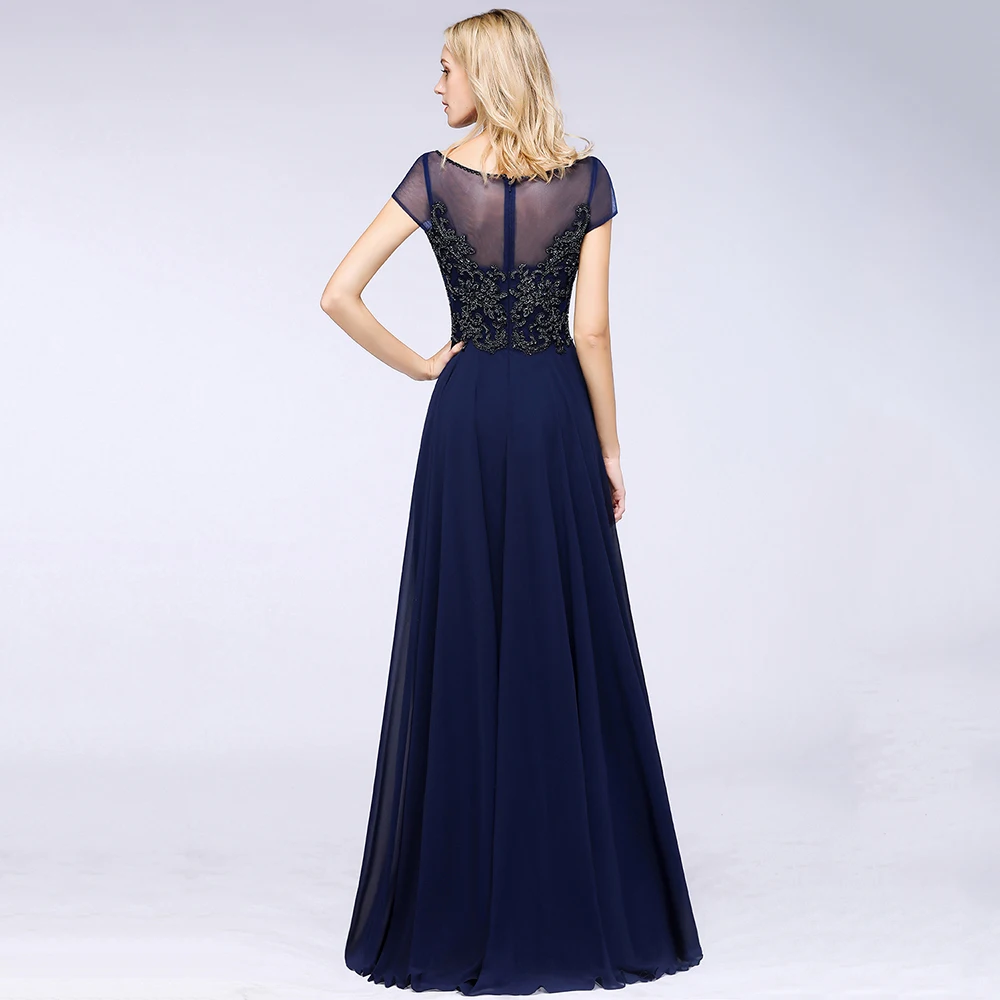 SWEMILE элегантное кружевное длинное вечернее платье Robe De Soiree сексуальное платье для выпускного с бисерной вышивкой платья Драпированные Аппликации vestido de festa