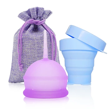 

High quality Silicone Menstrual Cup Feminine Hygiene Lady Cup Prevent Side Leakage Period Cup Collector Menstrual Vigin Care