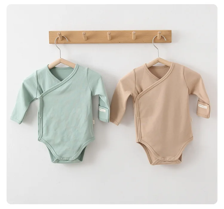 Baby Bodysuits for girl  2021 Fall Baby Clothing Long Sleeve Romper +Hat 2Pcs Outfit Solid Overalls Newborn Girls Boys Romper Jumpsuit Baby Kimono Baby Bodysuits comfotable