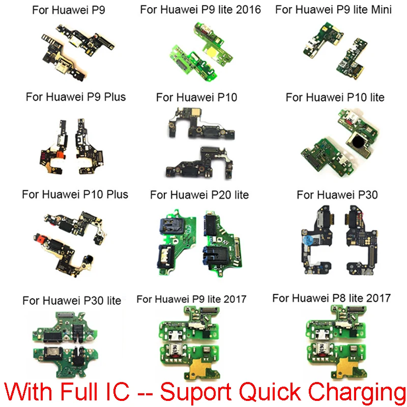 Оригинальная плата зарядного устройства USB для Huawei P8 P9 P10 P20 P30 Lite PLUS Mini 2016 2017