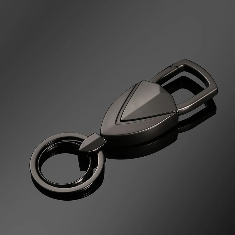 Black With Box Creative Metal Auto Keychain Car Pendant For Hyundai Tucson Mercedes W205 Toyota Camry Motorcycle Men's Key Ring Accessories - Название цвета: Black With Box