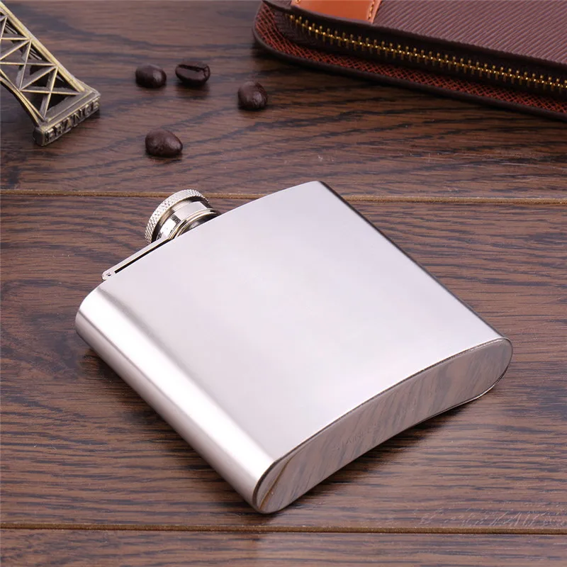 Outdoor Durable Portable Compact Pocket 7oz/198ml Stainless Steel Hip Flask