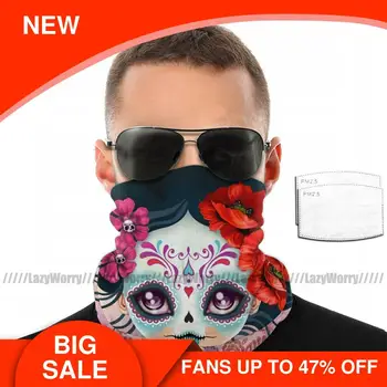 

Dead Skull Mouth Face Mask Amelia Calavera Sugar Skull Facial Mask with Filters Kawai for Adult Nice Mask