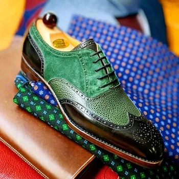 

Men Leather Shoes Lace Up Casual Shoes Dress Shoes Brogue Shoes Spring Ankle Boots Vintage Classic Male Casual F53