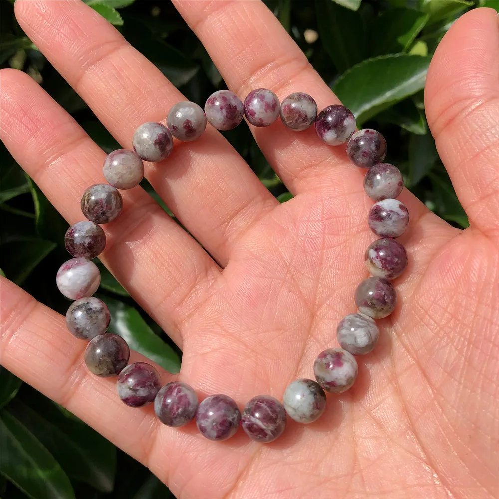 Malahill Natural Stone Beads For Jewelry Making - Plum Blossom Tourmaline, 10mm, 2 Strands With Stretch Cord - View #5