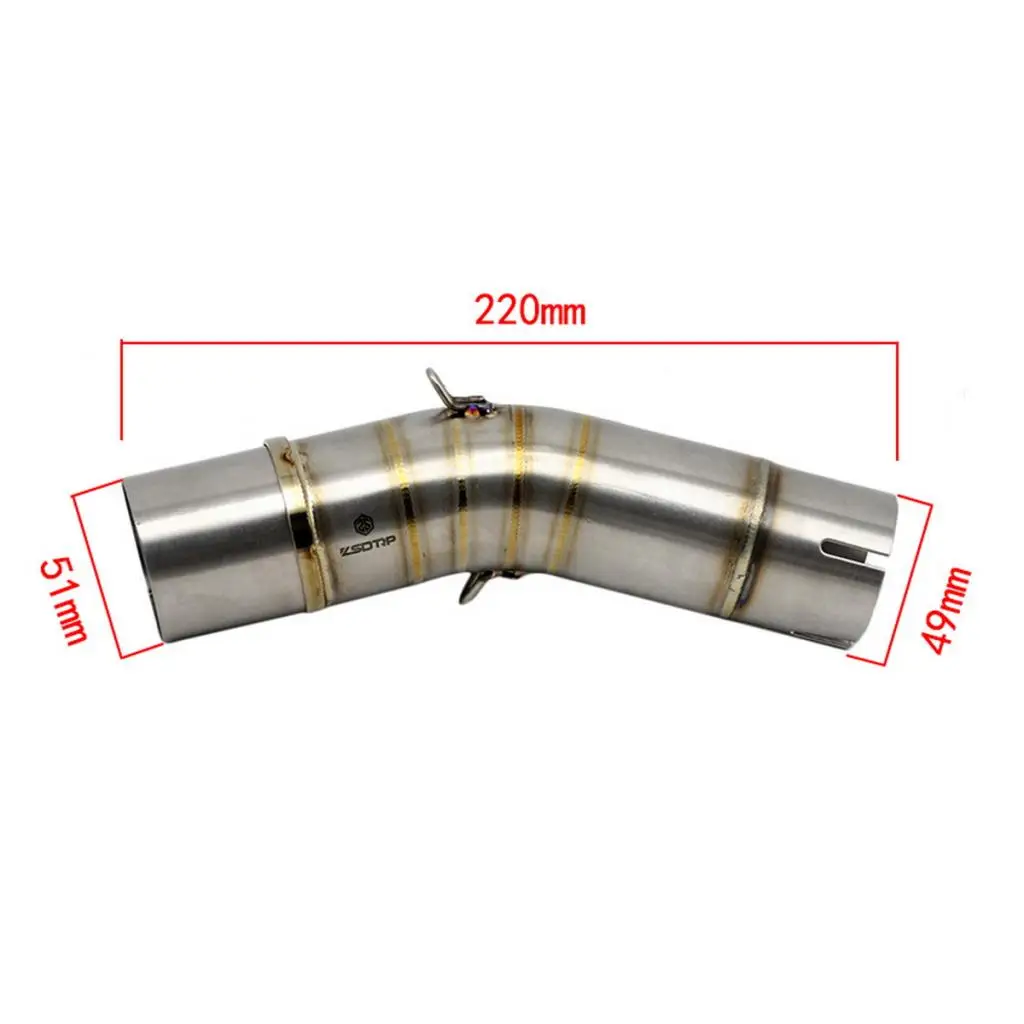 Stainless Steel 51mm Exhaust Middle Pipe for SUZUKI GSX250R GSXR250
