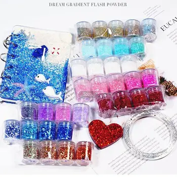 

20 Bottles Nail Art Sequins Filling Flash Glitter Powder UV Epoxy Resin Pigment