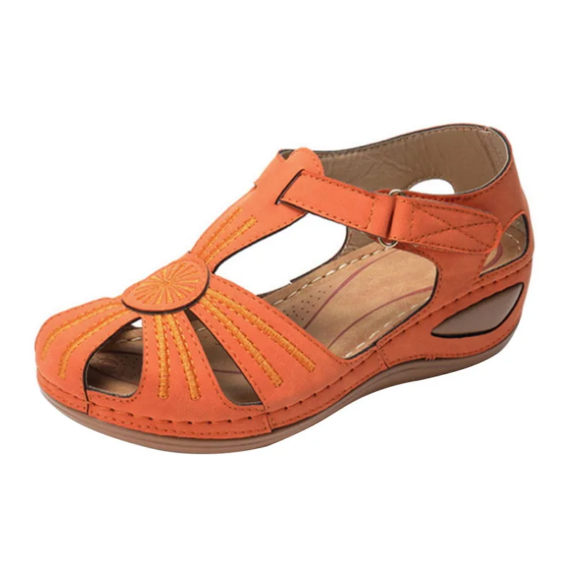 Летние женские босоножки; удобные женские босоножки с круглым носком; обувь на мягкой подошве; модные сандалии; Sandalias Mujer; - Цвет: 15