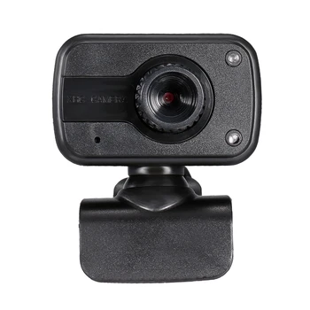 

Professional Manual Focus USB Webcam Desktop Laptop Camera Drive-free Web Camera Built-in Microphone with LED Fill Light Lamp