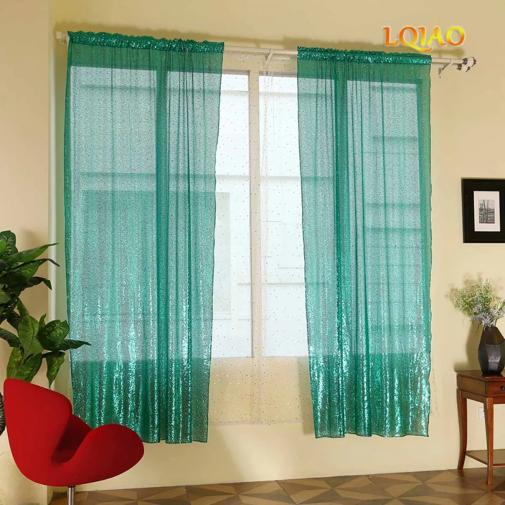 Green Sequin Curtain 001