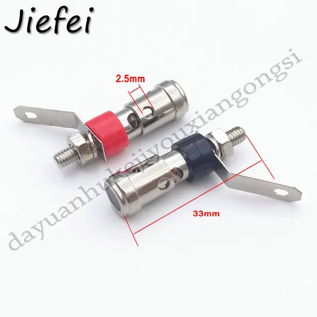 2Pcs New Nickel Plated 2mm/4mm L Banana Audio Plug Jack Socket ...