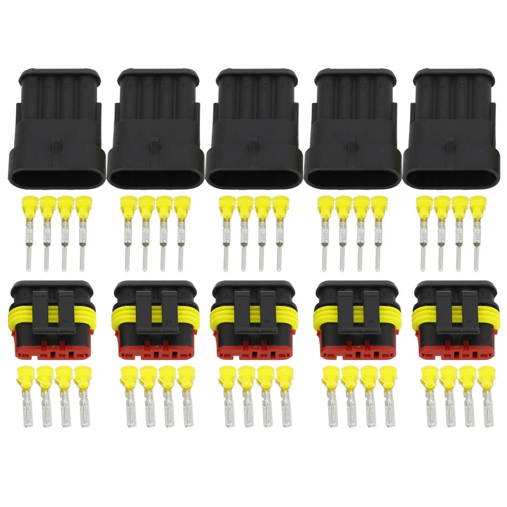 5 комплектов 4 Pin AMP 1 разъемы водонепроницаемый электрический провод разъем DJ7041 1.5