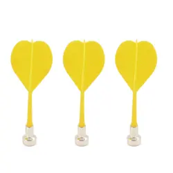 3 шт Bullseye Target Game пластиковые магнитные плоские наконечники Дартс-желтый