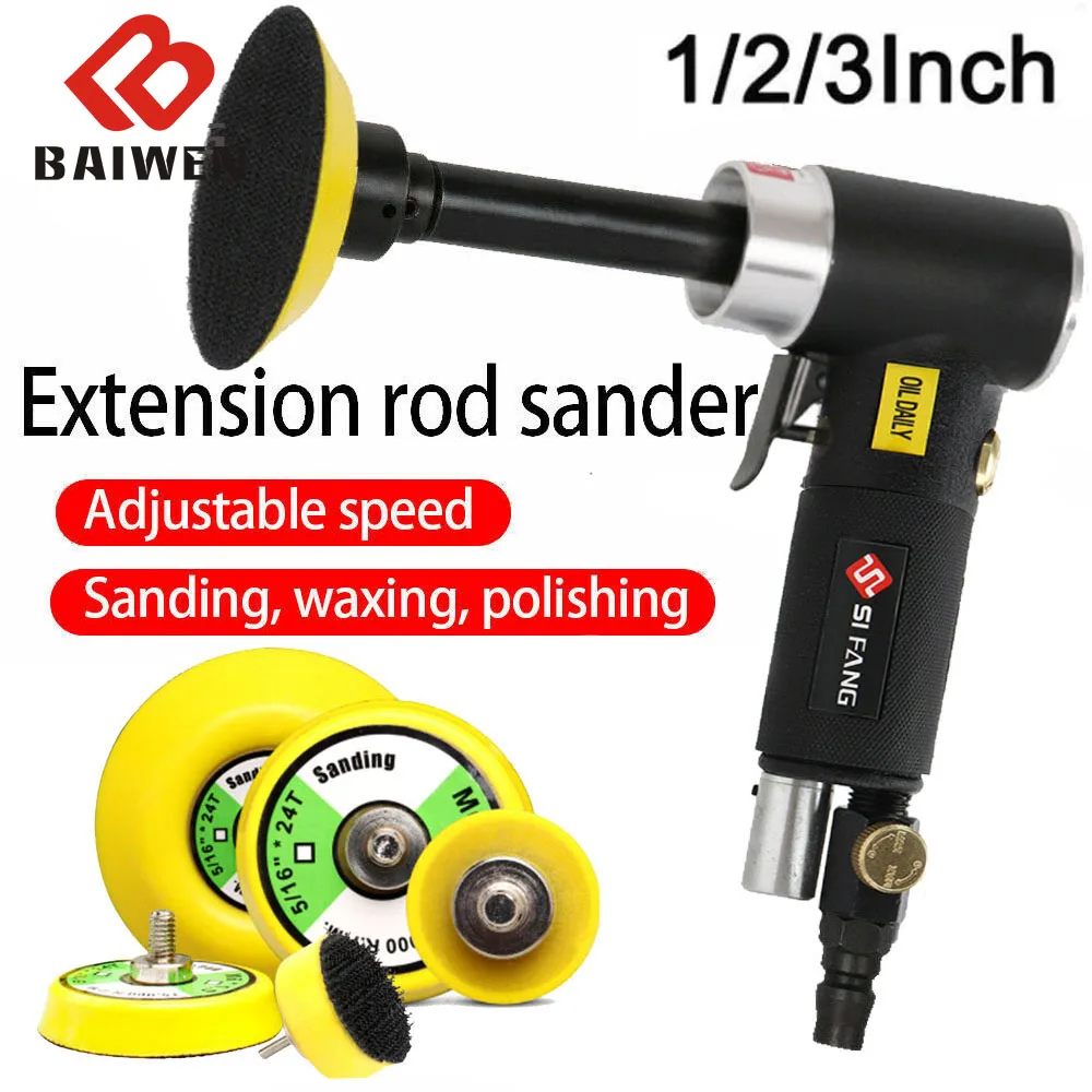 2/3inch Long Version Air Sander Pneumatic Grinding Machine Buffing Pad Speed Sander Polishing Tool With 1/2/3inch Pneumatic Disc long version 2 3inch air sander pneumatic grinding machine buffing pad speed sander polishing tool with 1 2 3inch pneumatic disc