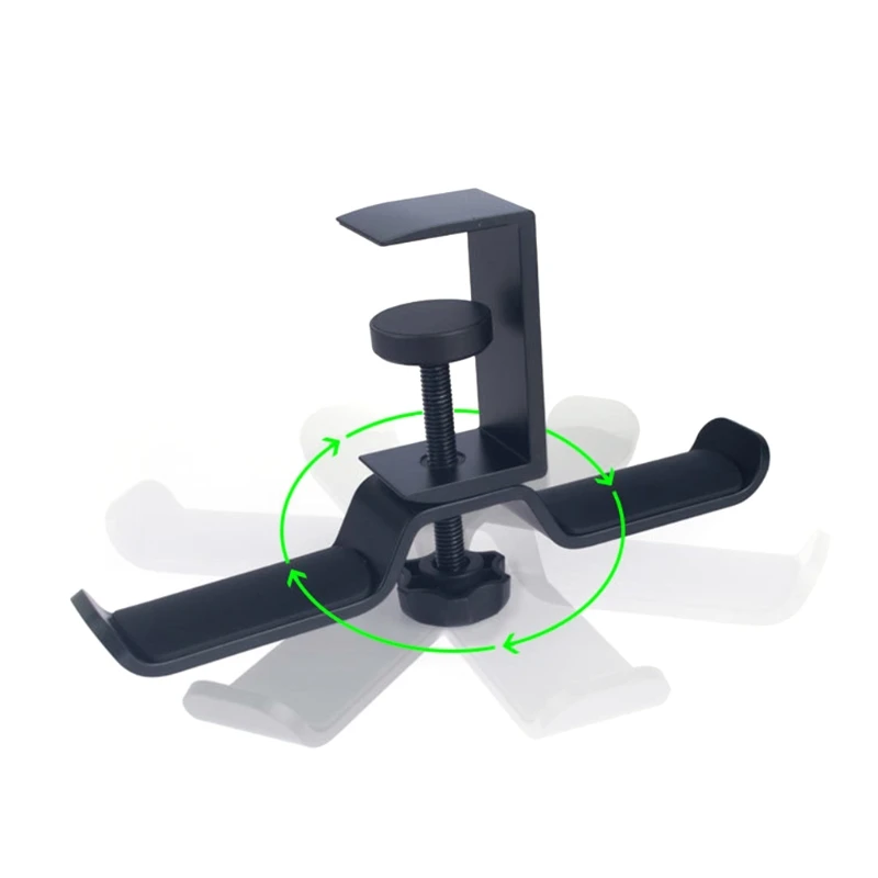 Aluminium Alloy Headphone Holder Headset Rotatable Double Earphone Stand Mount