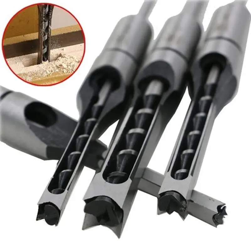 

6.4 / 8 / 9.5 / 12.7mm HSS Square Hole Hole Drill Bit Auger Steel Drill for Woodworking Tools Auger Mortising Chisel Drill