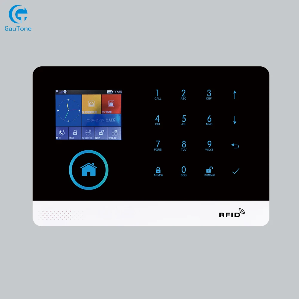 GT-018-PG-103-2G-0 GT APP пульт дистанционного управления Аварийная панель переключаемая 8 языков беспроводная домашняя безопасность wifi GSM GPRS сигнализация Система RFID карта снятие с охраны - Цвет: GT-018-PG-103-2G-0