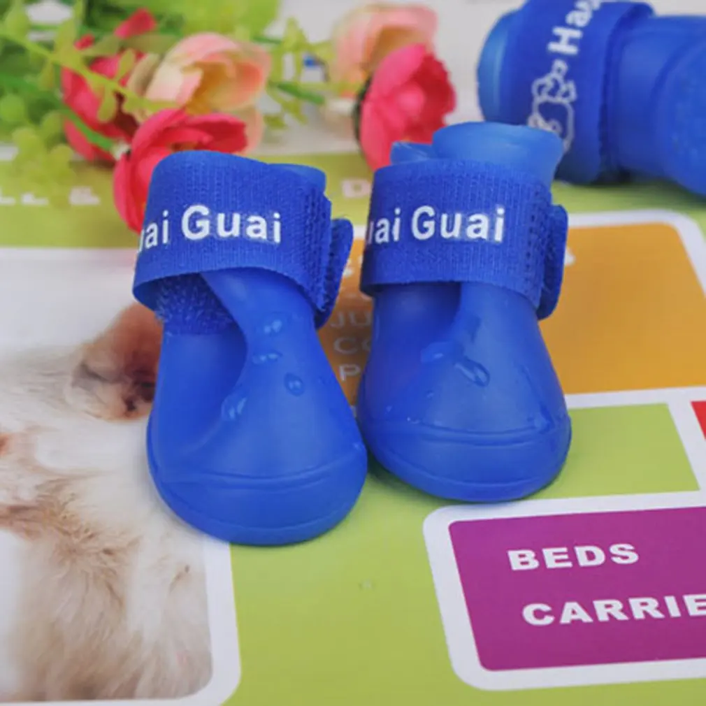 Непромокаемые прочные непромокаемые сапоги для маленьких питомцев; резиновые сапоги для маленьких питомцев; нескользящие ботиночки с лапами