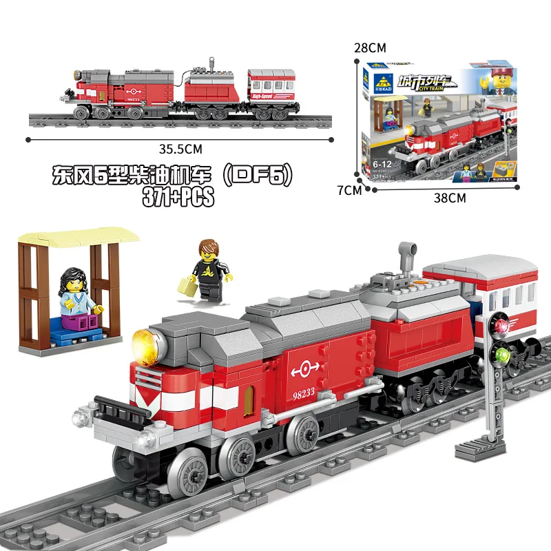 

KAZI Electric High Speed Rail Train Camera Track Inserted Building Blocks Children Puzzle Small Particles Toy 98230-98235