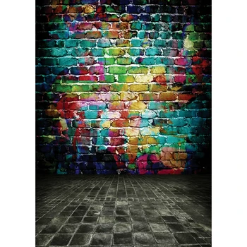 

Photography Backdrops Graffiti Brick Wall Computer Printed Backgrounds for Children Baby Pets Portrait Photophone photo Props