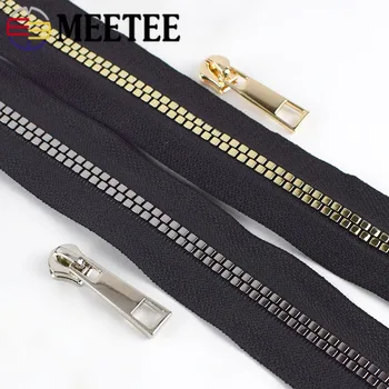 

4/8Meters Meetee NO.5# Open-end Resin Zipper for Sewing Bag Zips Repair Jackets Coat Down Zippers DIY Garment Accessories