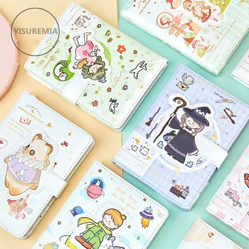 

Yisuremia Fairytale Kawaii Notebook Diary Girls Gift Thicken PU Magnetic Book Sketch Graffiti for Drawing Painting Office School