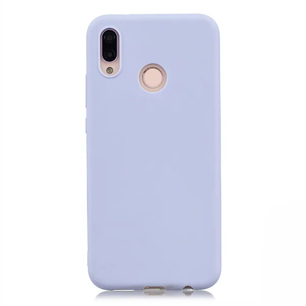 Candy color Case For Huawei P20 P30 Lite Mate 20 Pro Y6 Y9 P Smart Y5 Cover On Honor 20 8X 10 9 lite Huawei P20 lite Case - Цвет: Lilac purple