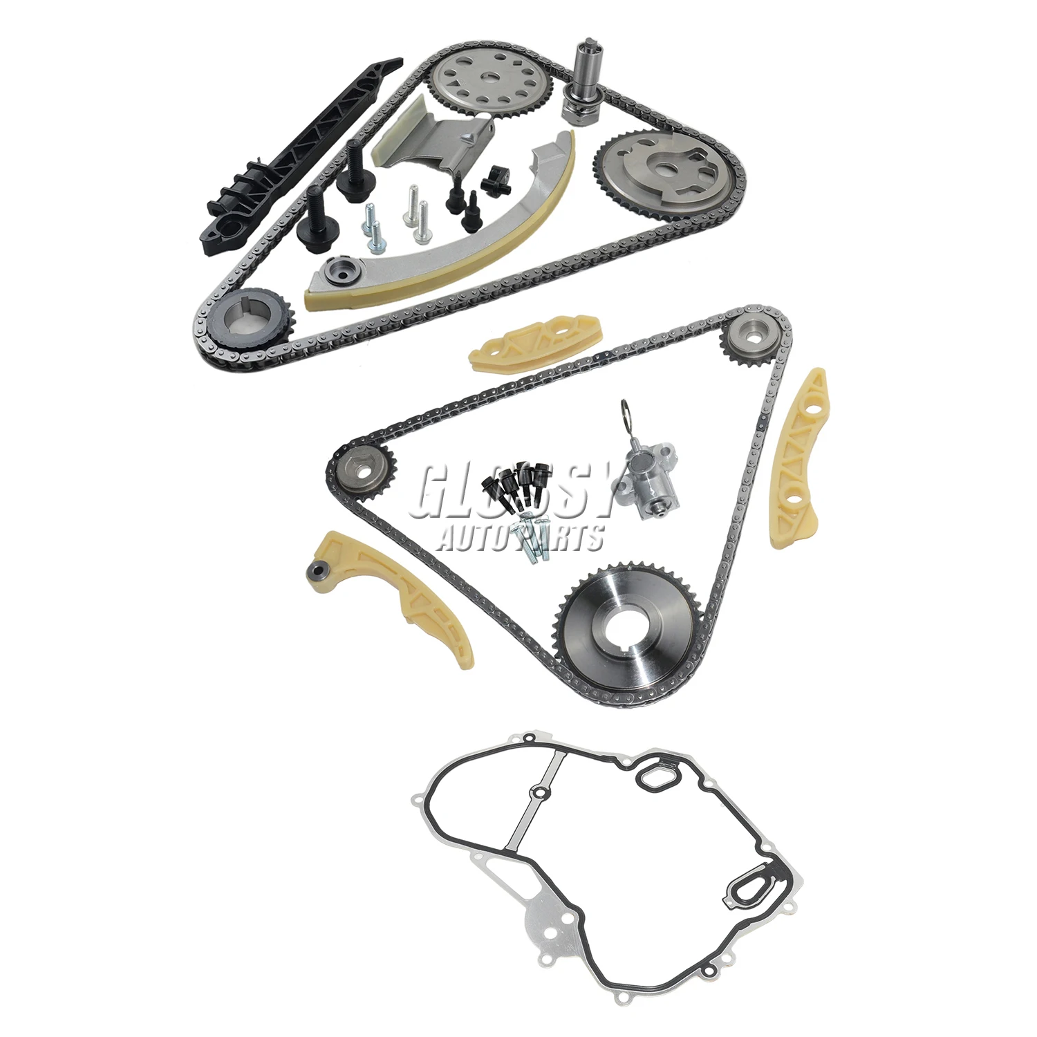 Ap02 Timing Chain Kit + Cover Gasket For Fiat Alfa Romeo Vauxhall Opel