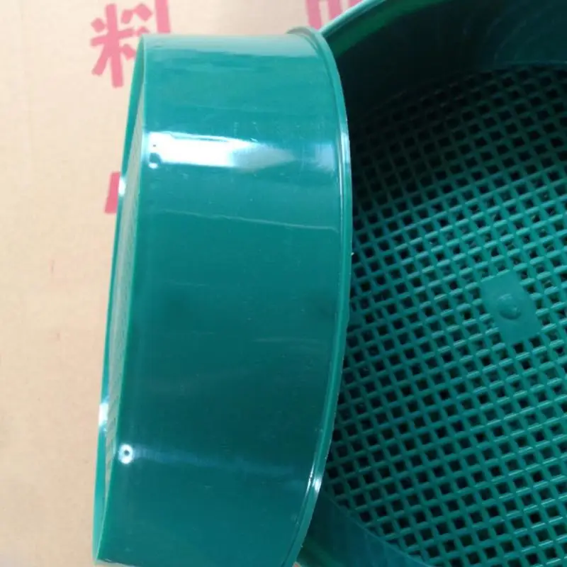 Plastic Garden Sand Sieve Riddle Green For Compost Soil Stone Mesh Round Garden Soil Sieve Pan Sand Sifter for Small Gravel Sand