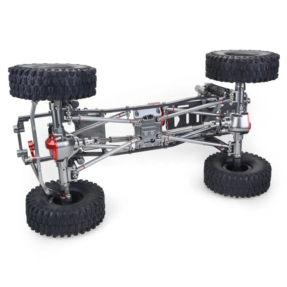 RC гоночный CNC Алюминиевый металлический и карбоновый каркас для RC автомобиля 1/10 осевой SCX10 Wrangler шасси 313 мм Колесная база детали гусеничного трактора