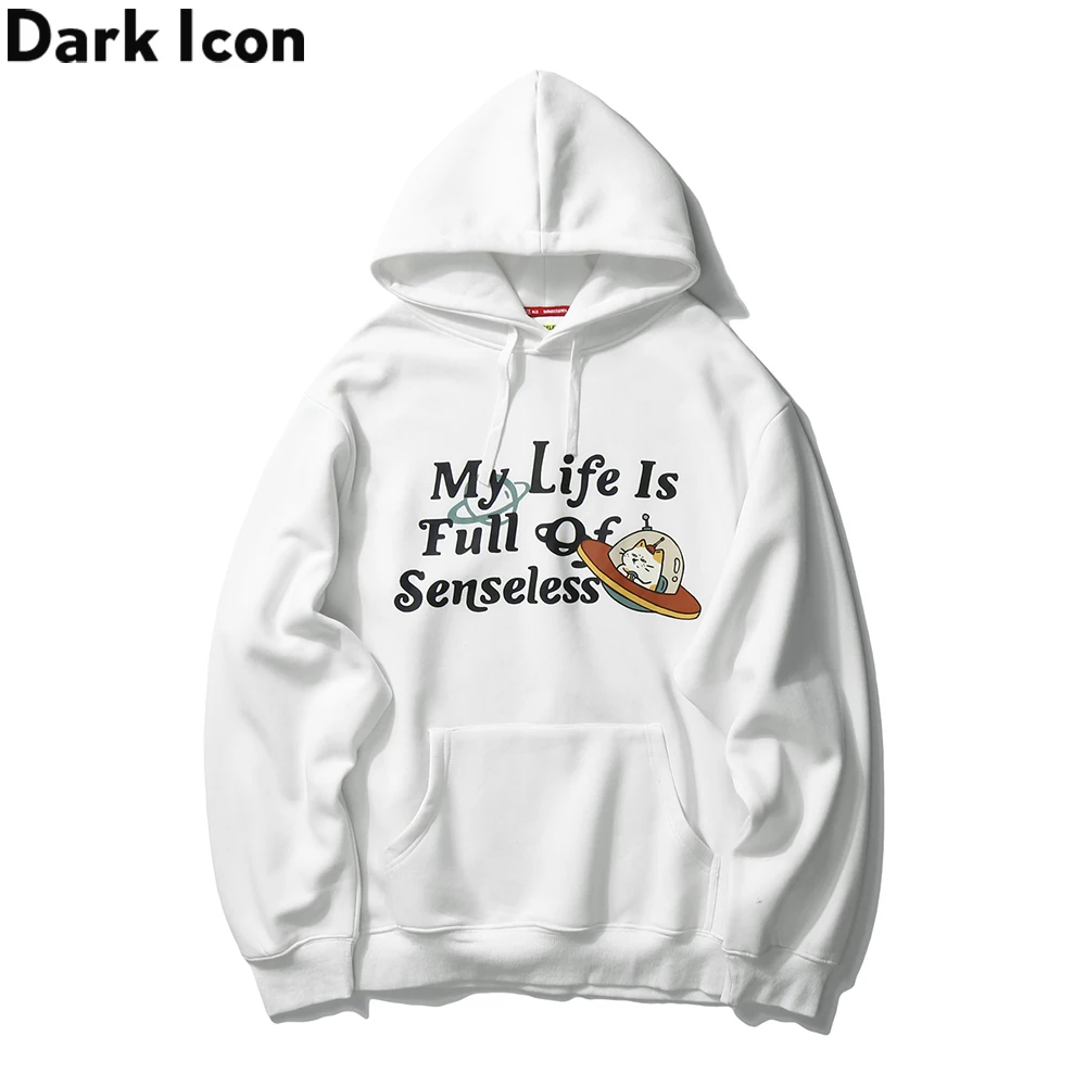 

Dark Icon Printed Hoodie Men 2020 Autumn Pullover Men's Sweatshirts Streetwear Clothing