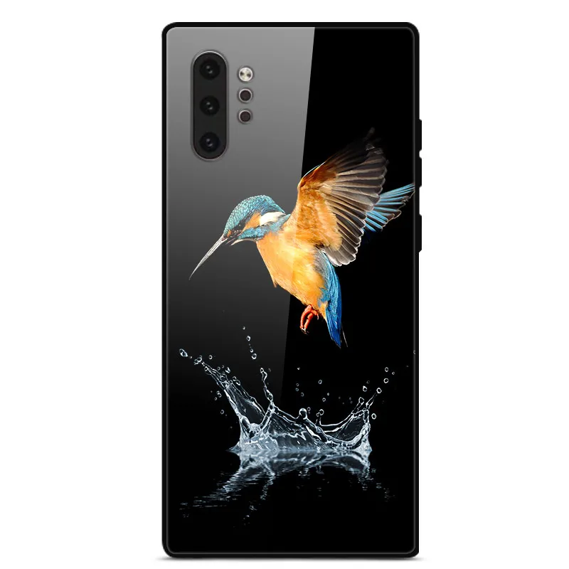 Для samsung Galaxy Note 10 чехол Note10 Pro закаленное стекло твердая задняя крышка для samsung Note10+ Plus 10Pro чехол для телефона s бампер Капа - Цвет: 36